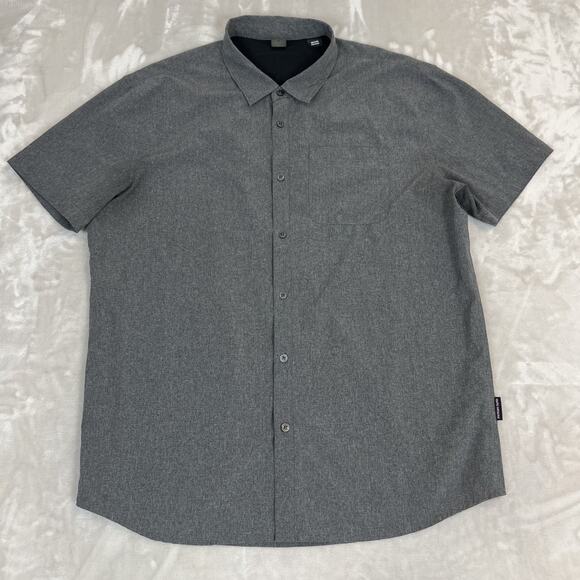 Psycho Tuna Shirt Mens XL Grey Button Up Performance Sandbar Fishing Outdoor - Picture 1 of 10